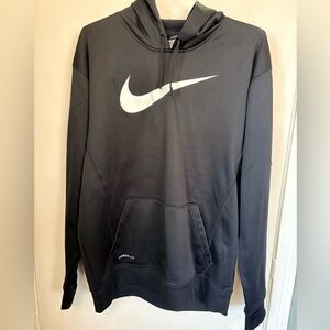 Nike Therma Fit Hoodie Black Swoosh Pullover XL